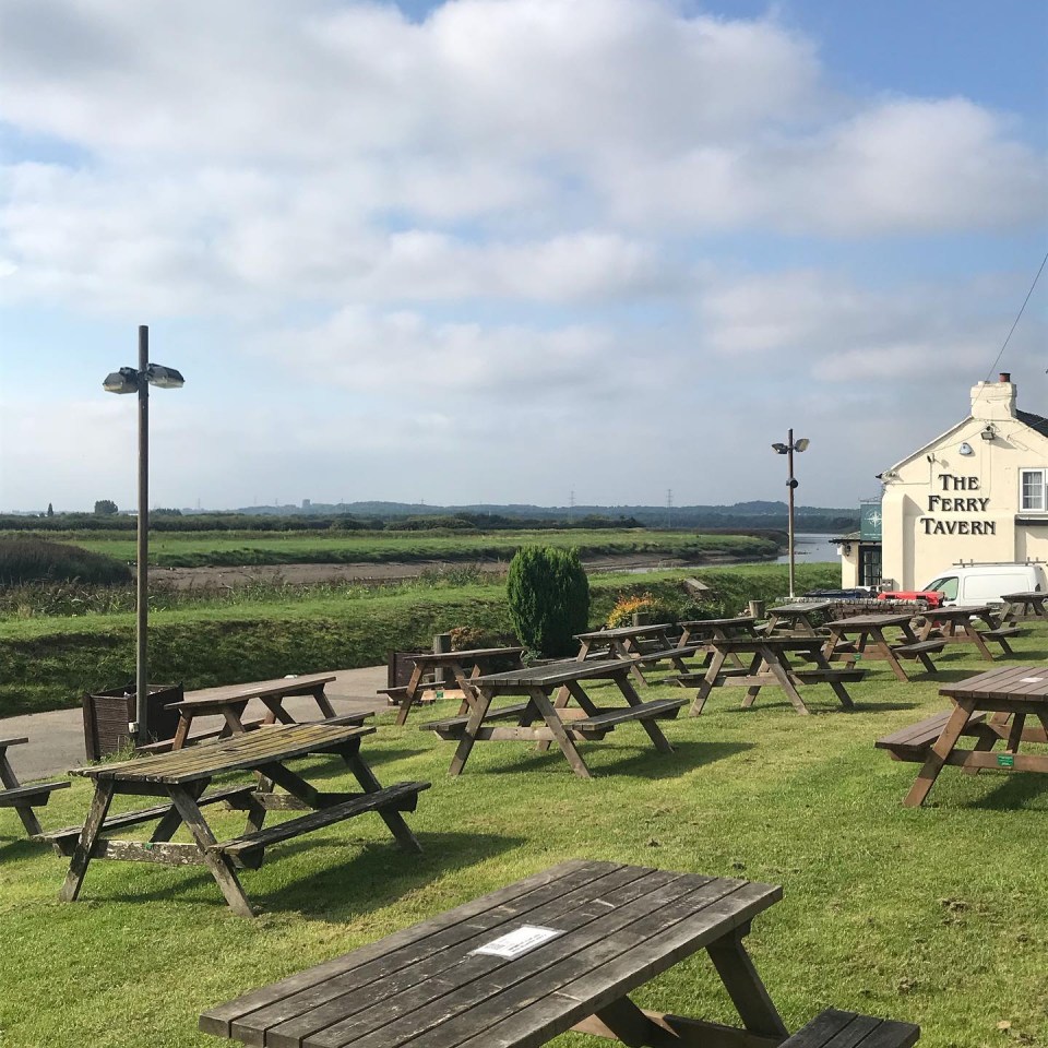 The pub is found on an island between a river and a canal