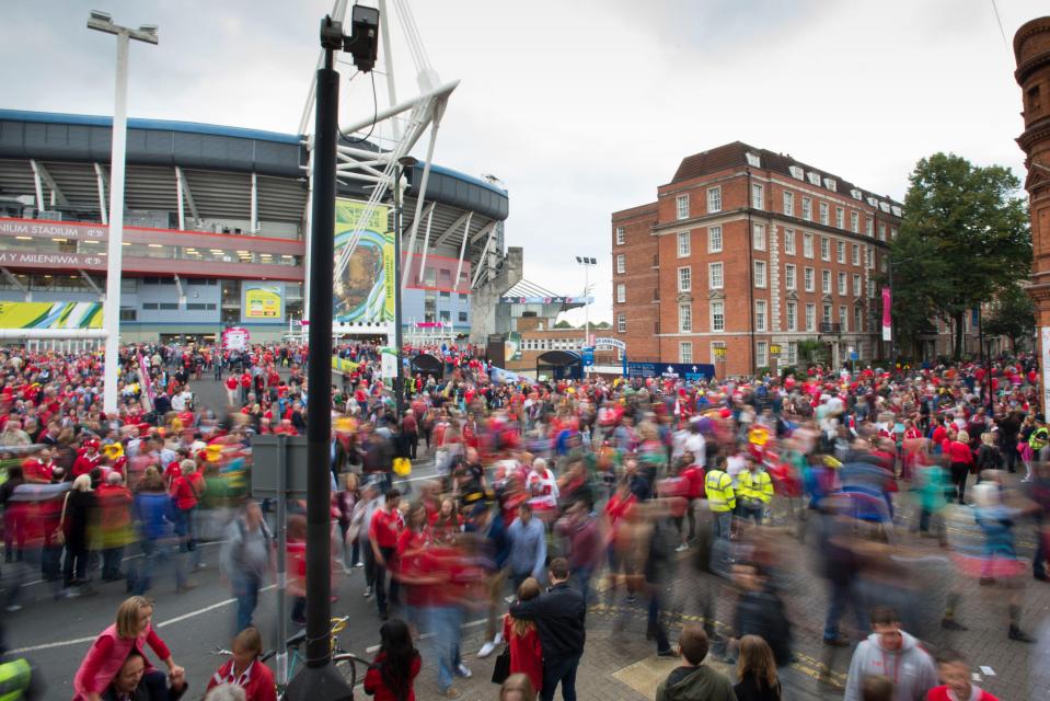 On match days it's swarming with fans