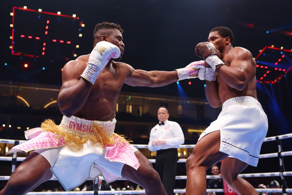 Francis Ngannou locked horns with Anthony Joshua in Saudi Arabia this weekend