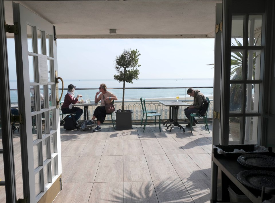 Hundreds of punters flock to the pub as soon as the sun is out and sit on the unique deck