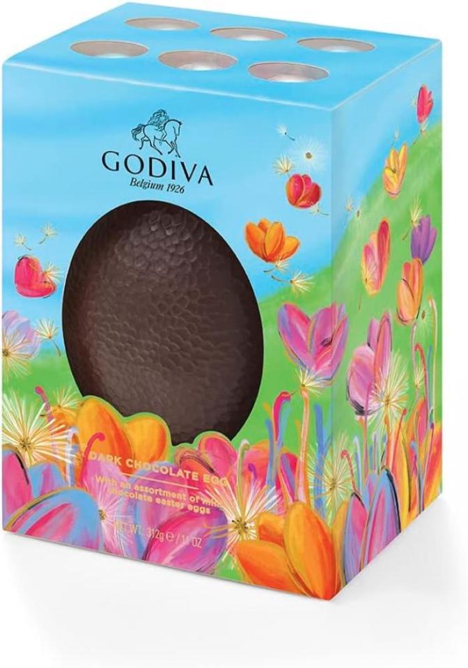 Godiva Easter pixie dark egg is £9.99 at approvedfood.co.uk