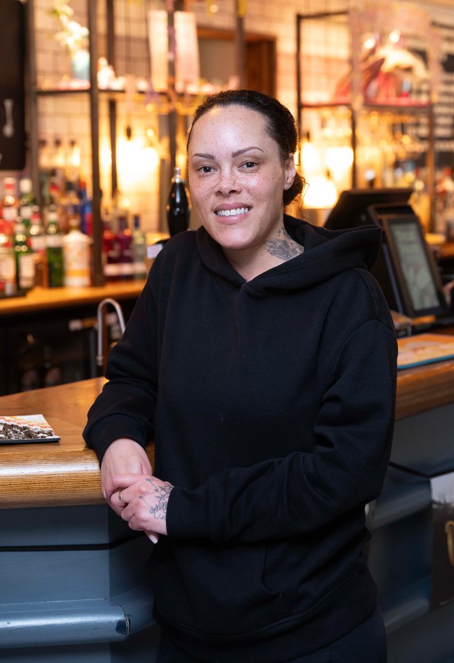 Kara Chapman, 35, is a supervisor at the only pub, the Monkfield Arms