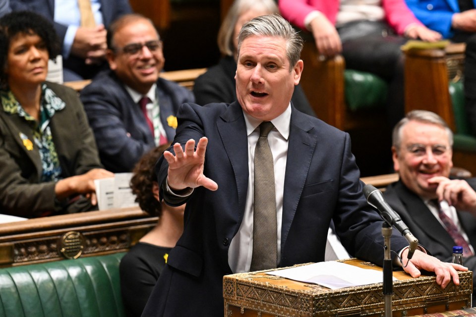 Starmer speaking during the weekly session of Prime Minister’s Questions