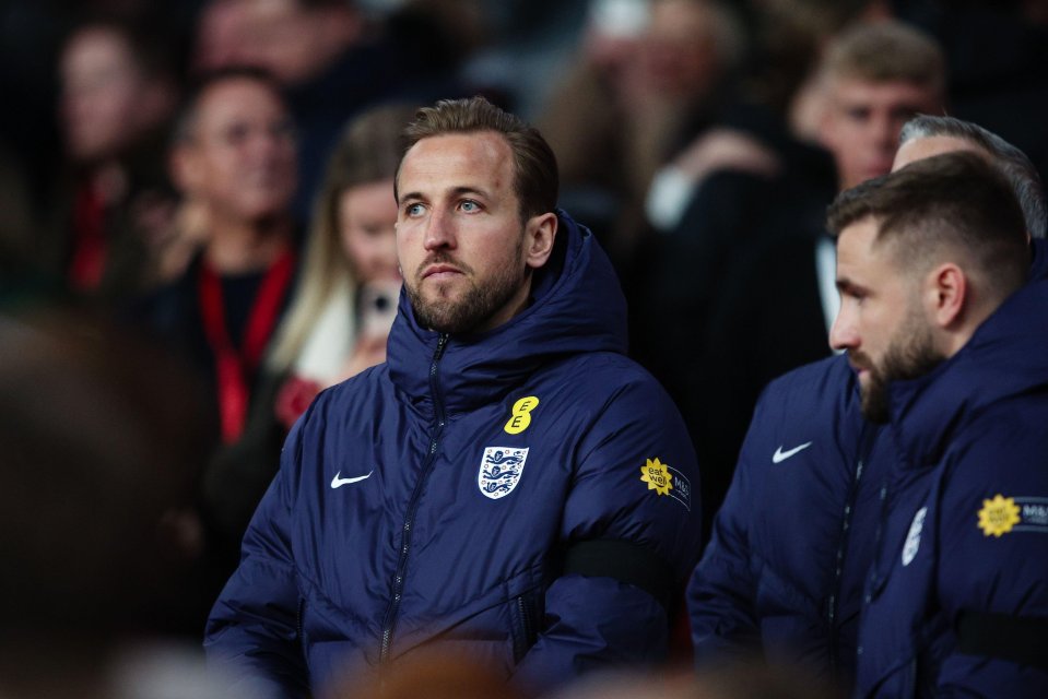 Injured Harry Kane watched on from the sidelines