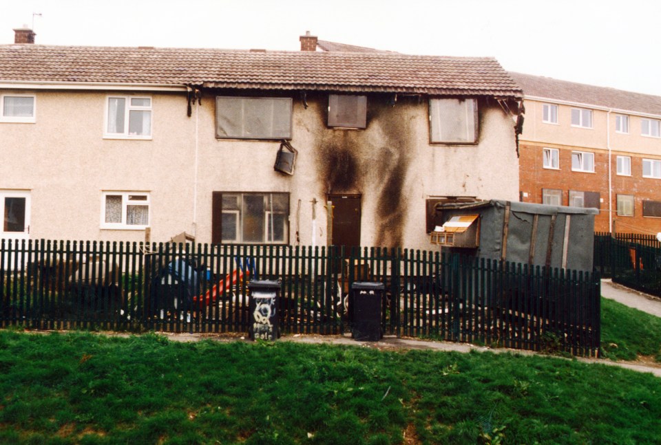 The house on the Gurnos Estate where Diane Jones and her daughters were killed in an arson attack