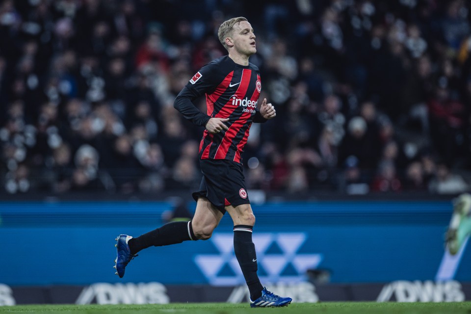 Donny van de Beek has played six times for Eintracht Frankfurt