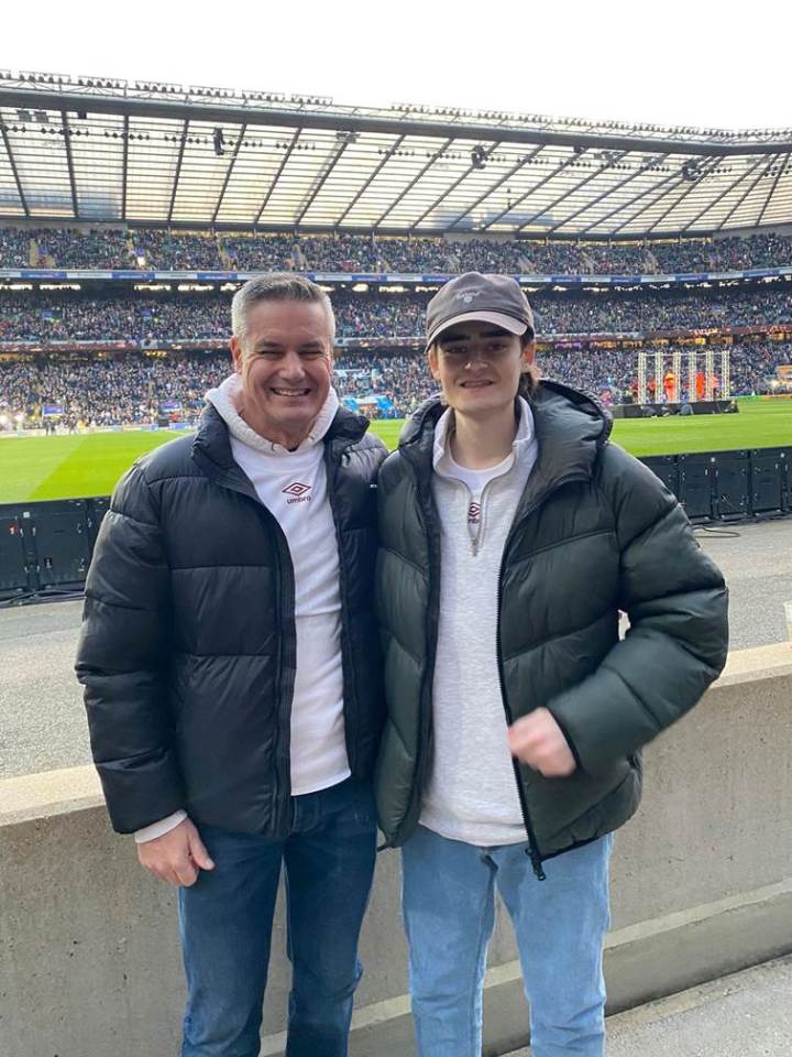 The young sailor had always wanted to watch England play rugby at Twickenham with his father Rob