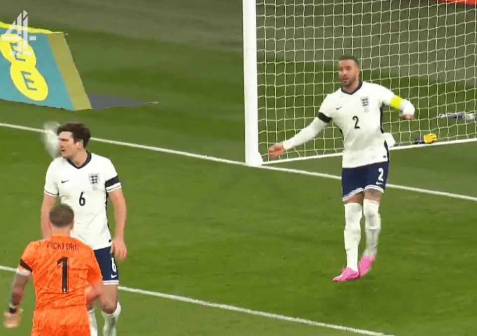 Kyle Walker pinged the ball into Harry Maguire early on