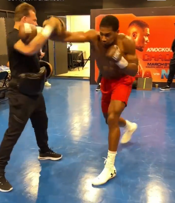 Anthony Joshua practised the punch that won the fight just before stepping into the ring