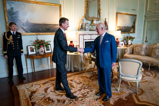 King Charles met with Chancellor Jeremy Hunt yesterday