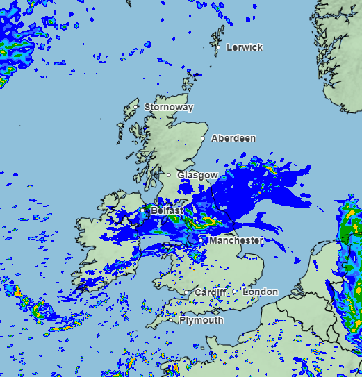 Showers could see between 5mm and 15mm of rainfall on Monday