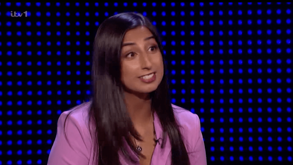 The Chase fans were left blushing after spotting a glamorous contestant's raunchy-sounding outburst