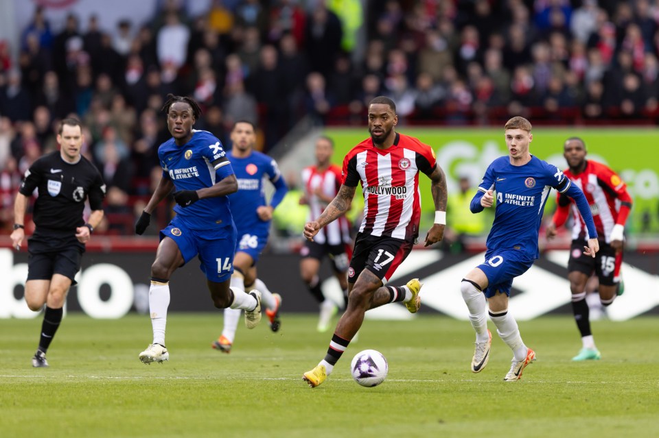 Ivan Toney played the full 90 minutes of Brentford's 2-2 draw with Chelsea