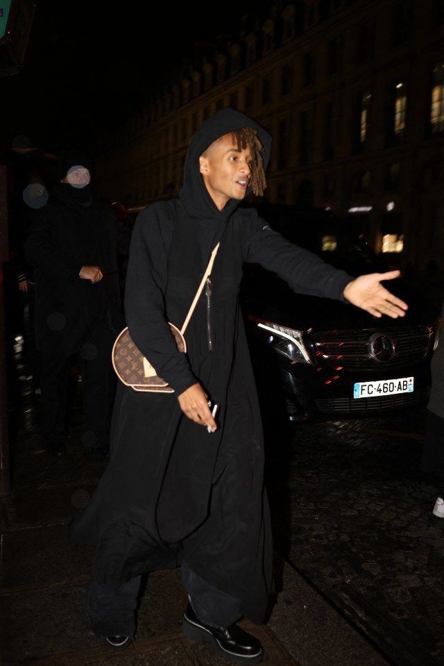 Jaden Smith was spotted leaving the Louis Vuitton Paris Fashion Week after- party