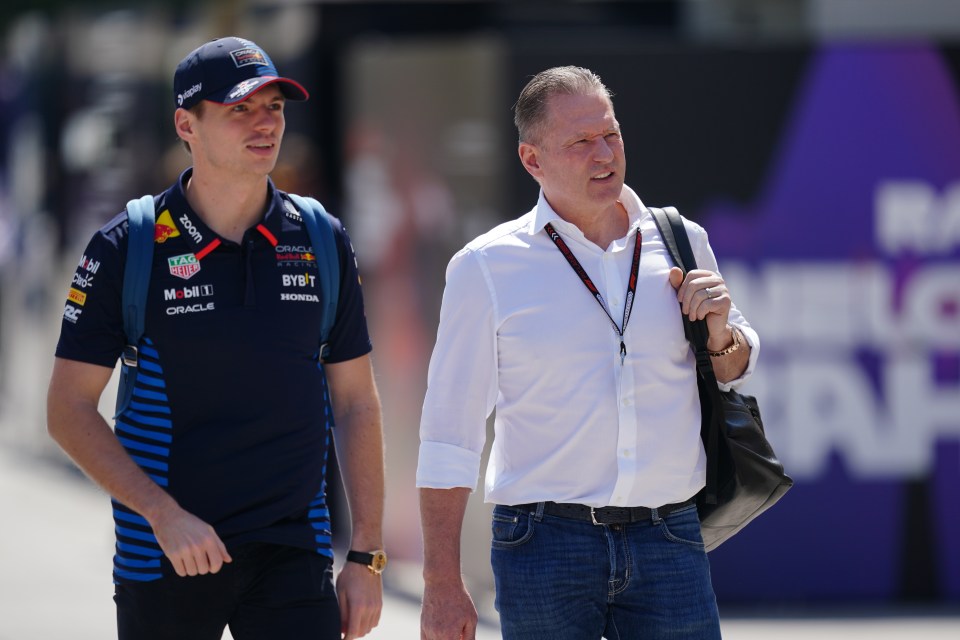 Jos Verstappen, right, says his chief concern is his son Max, left