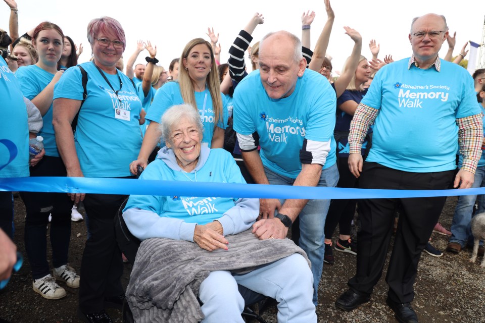 She was last pictured in October at the Alzheimer’s Society’s Memory Walks, where she appeared in good spirits smiling alongside Scott