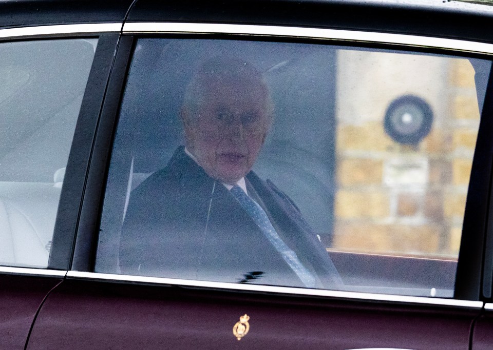 King Charles has been spotted leaving Windsor Castle on Tuesday