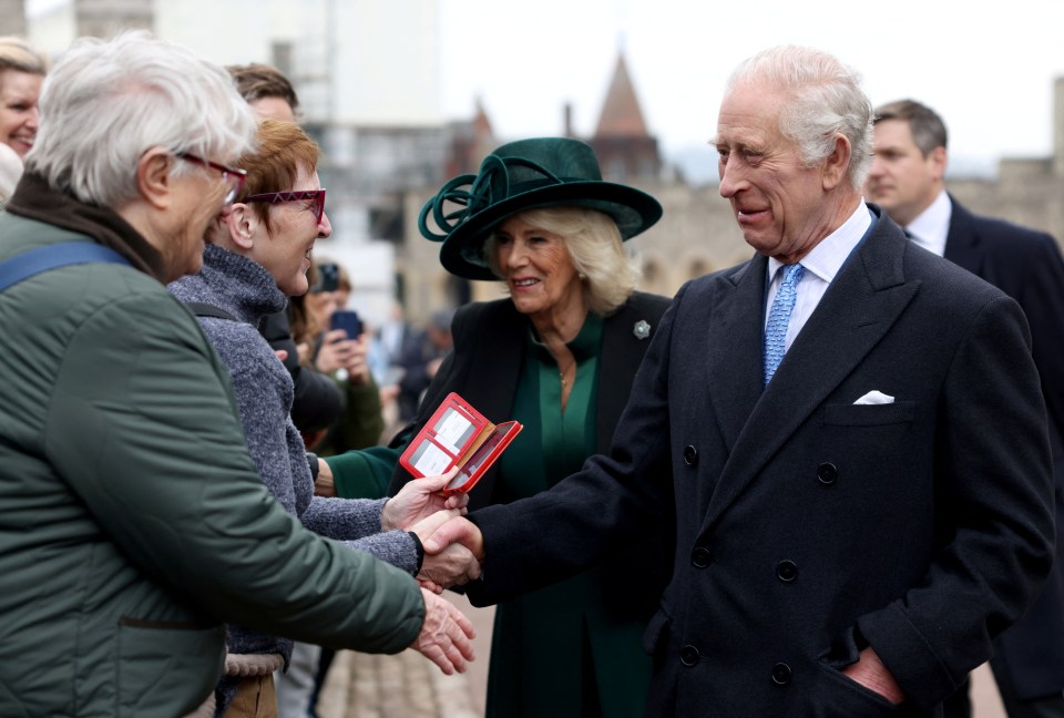 Charles and Camilla meet members of the public