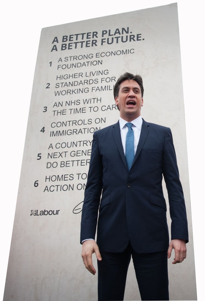 The greatest comic political disaster ever: the Ed Miliband Stone, above