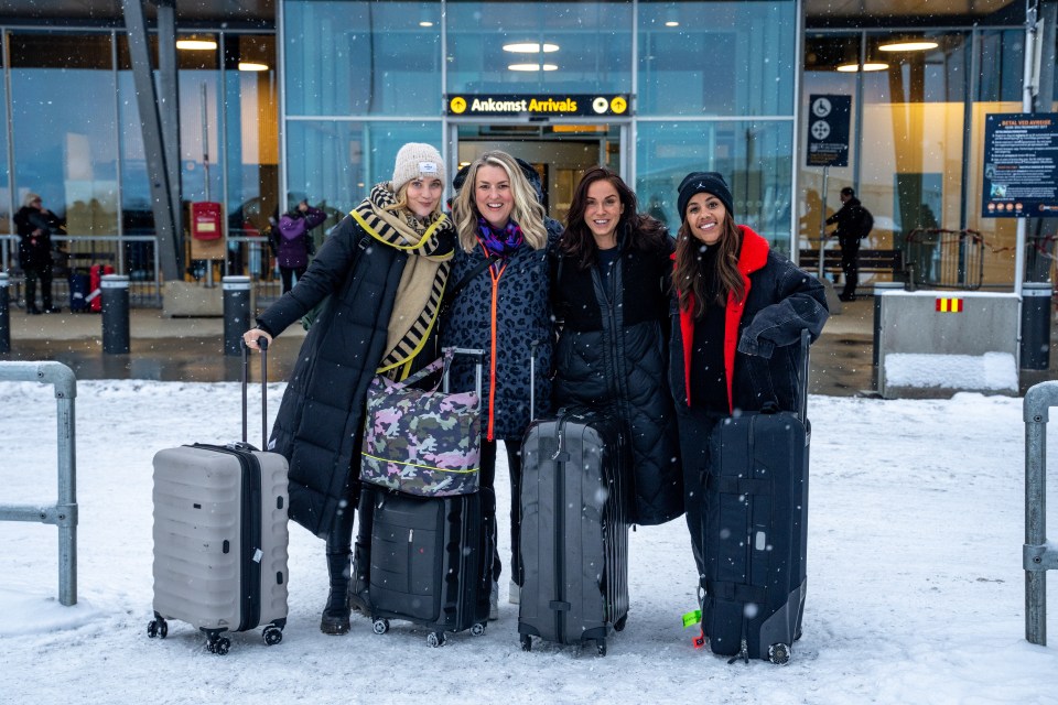 Laura Whitmore, Sara Davies, Vicky Pattison and Alex Scott all took part in the Comic Relief Arctic challenge