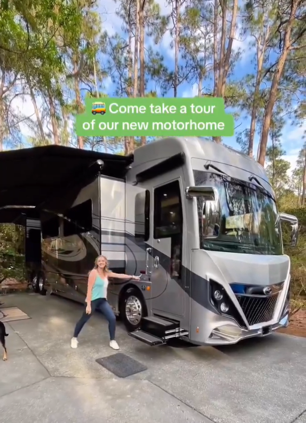 A full-time van lifer has given a tour of her motorhome