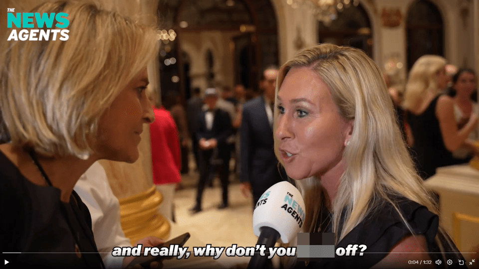 She then told the British journalist to 'f**k off'