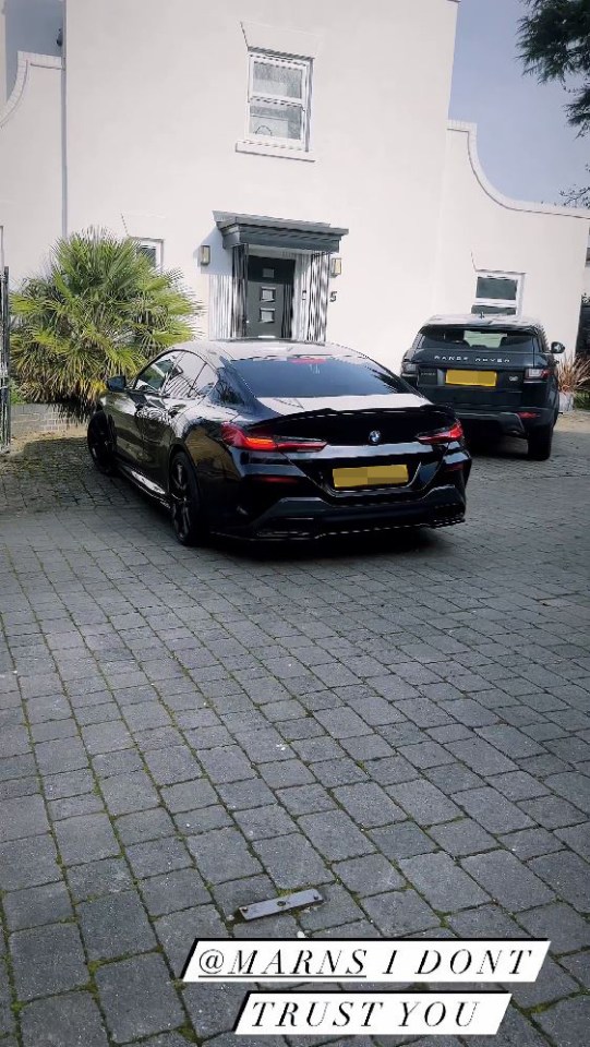 The couple's 150k car collection outside their 1.5 million mansion in Bedfordshire