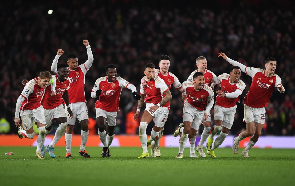 Arsenal beat Porto on penalties to reach the quarter-finals of the Champions League