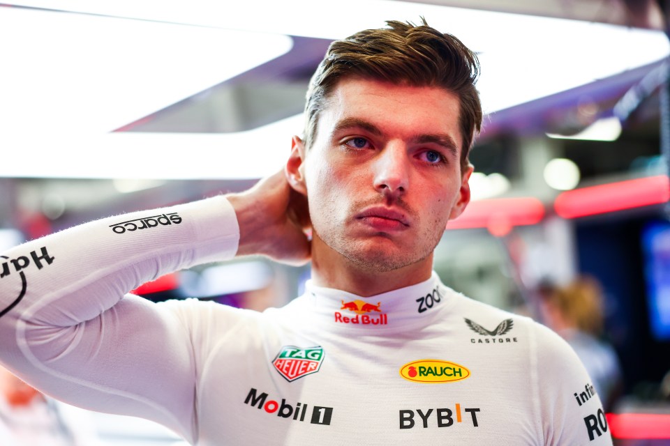 F1 world champ Max Verstappen of Oracle Red Bull Racing looks on in the garage during qualifying ahead of the F1 Grand Prix of Saudi Arabia yesterday