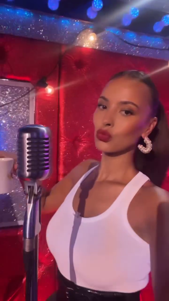 Maya Jama appeared in Saturday Night Takeaway's voiceover booth