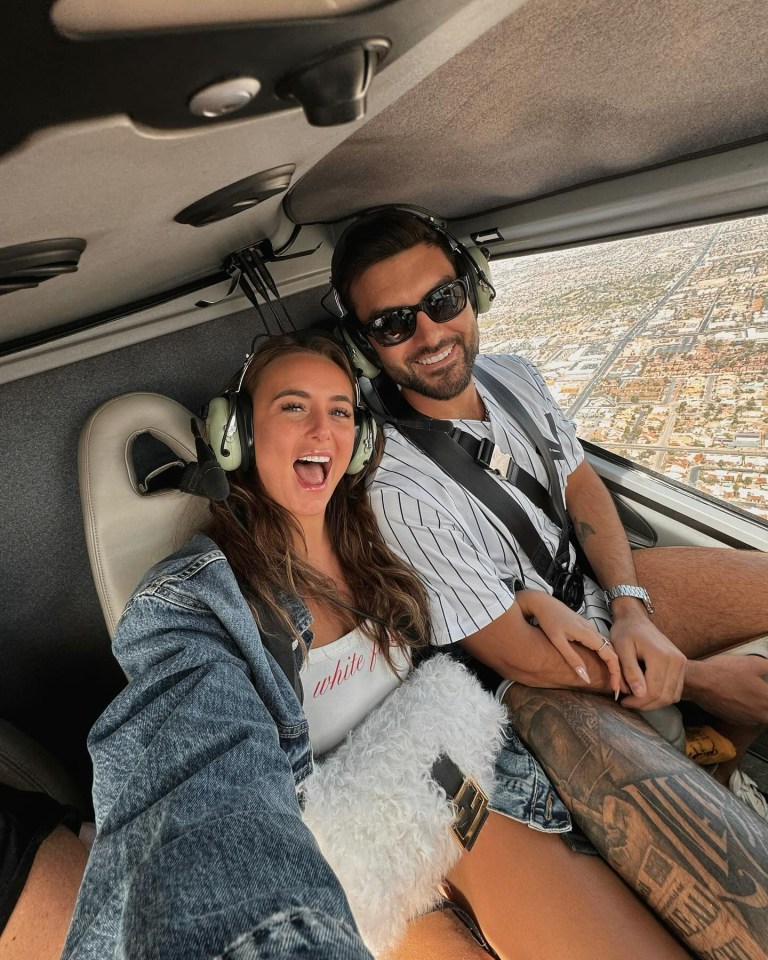 Millie Court and Liam Reardon Vegas took a helicopter ride over the Grand Canyon