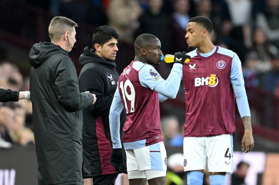 Moussa Diaby broke his first during the second half of Aston Villa v Wolves