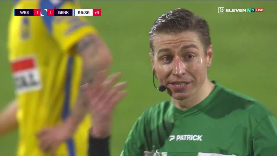 While referee Lawrence Visser appeared bemused by the situation