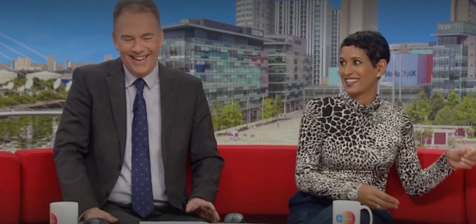 BBC Breakfast host Naga Munchetty had her knuckles rapped by her co-star on Saturday's show