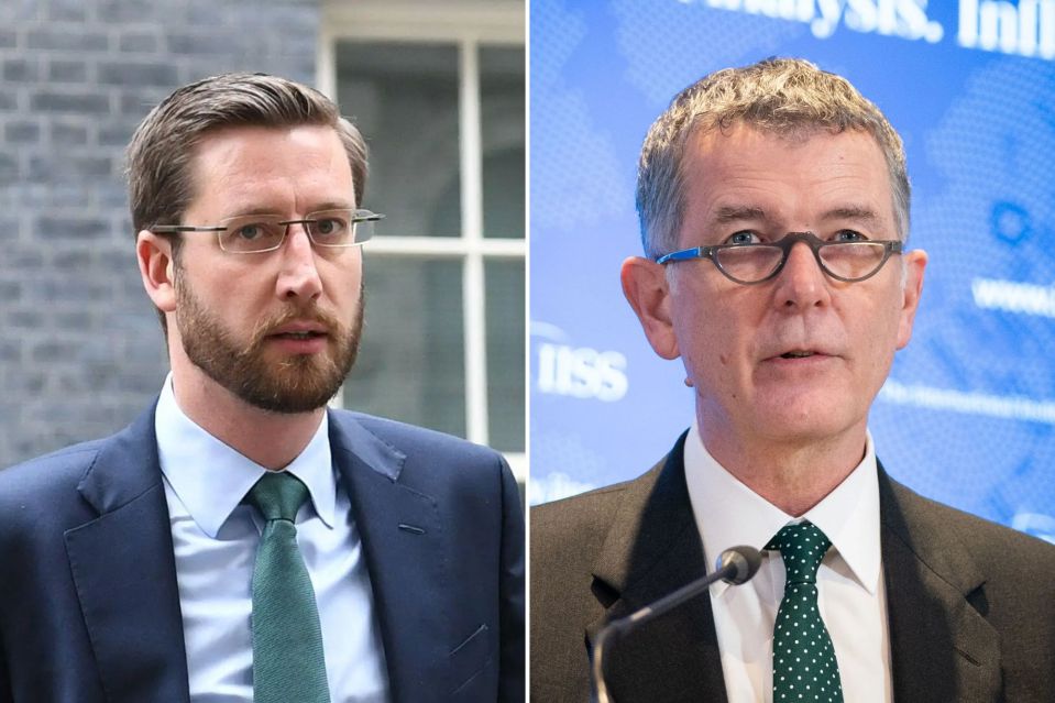 In a move that's sure to get the Russians wetting themselves with laughter, a woke story from the Guardian newspaper has seen  head of MI6, Richard Moore, right, and Cabinet Secretary Simon Case, left, quitting a club that doesn't admit women