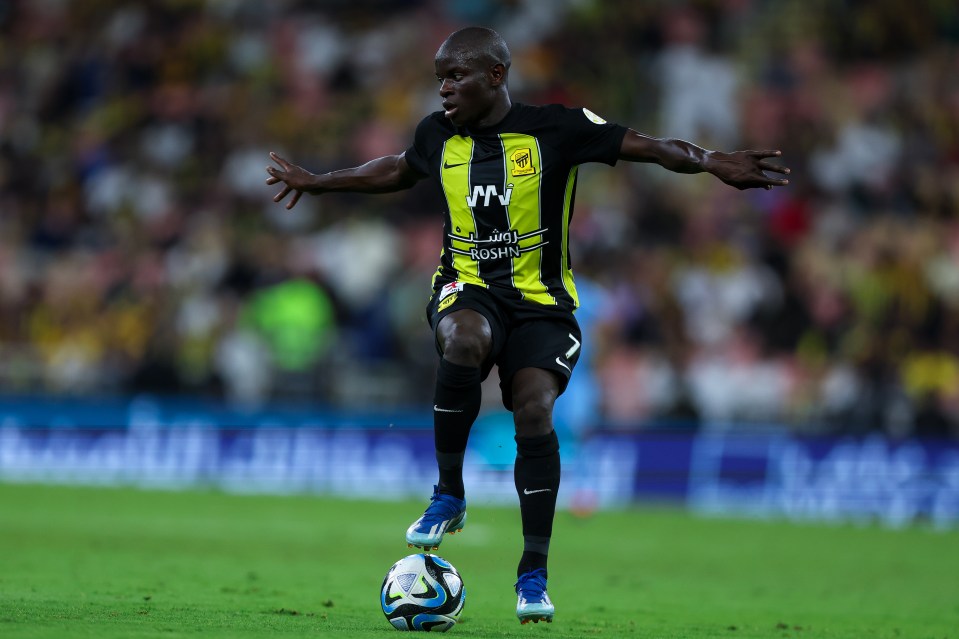 Ngolo Kante scored a stunning header for Al-Ittihad against Al-Hilal