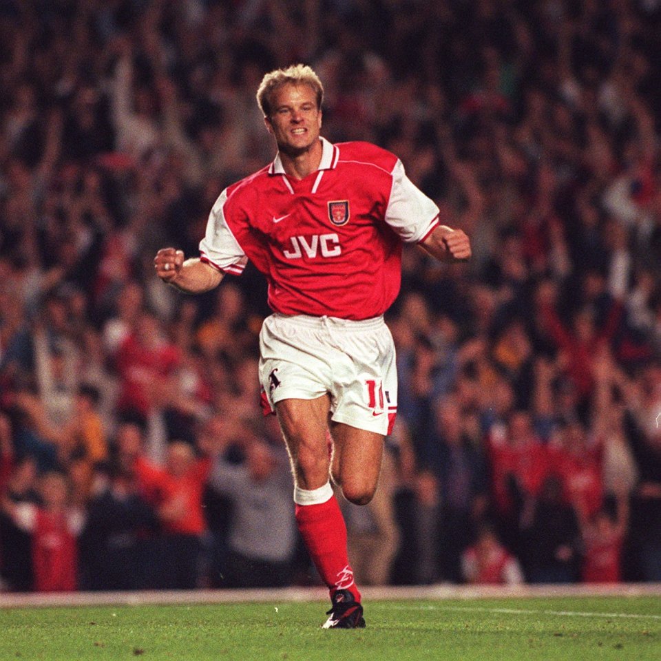 Arsenal legend Bergkamp who signed for the club in 1995 won several titles for the Gunners