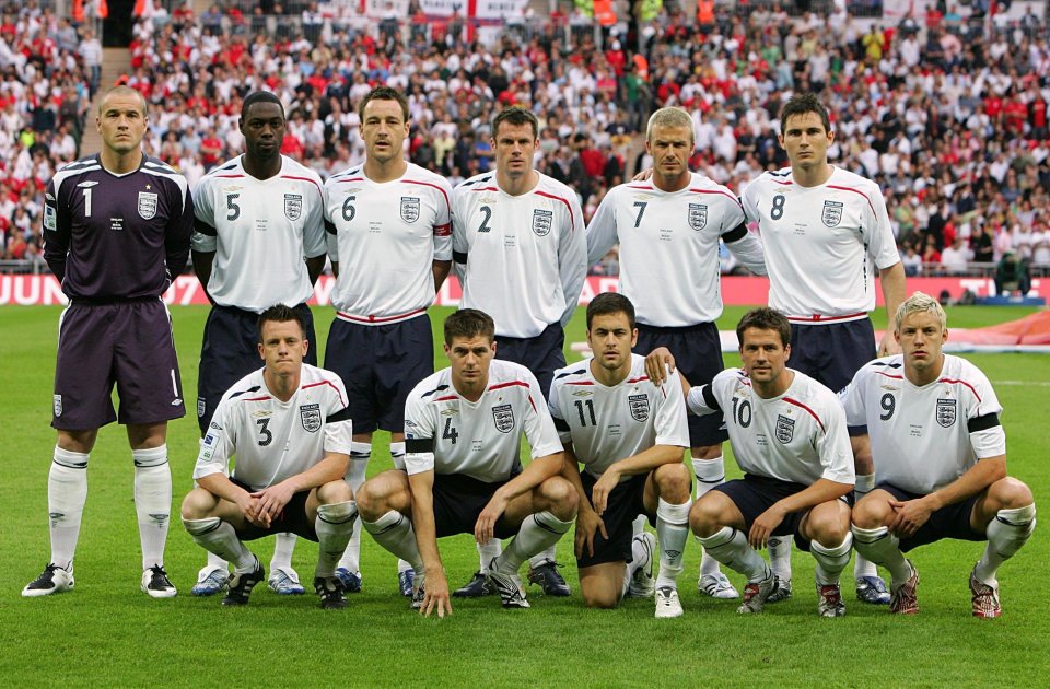 Shorey, number 3, made his full debut on the opening of new Wembley against Brazil in 2007