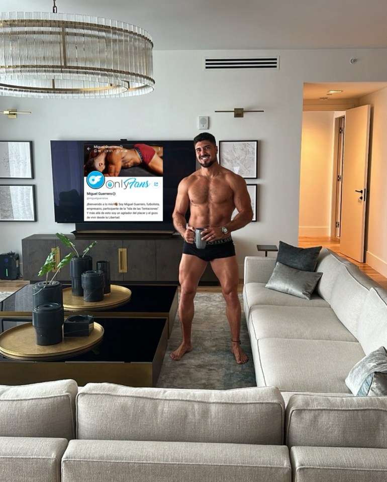 Guerrero has hired a flat to film and record his adult content