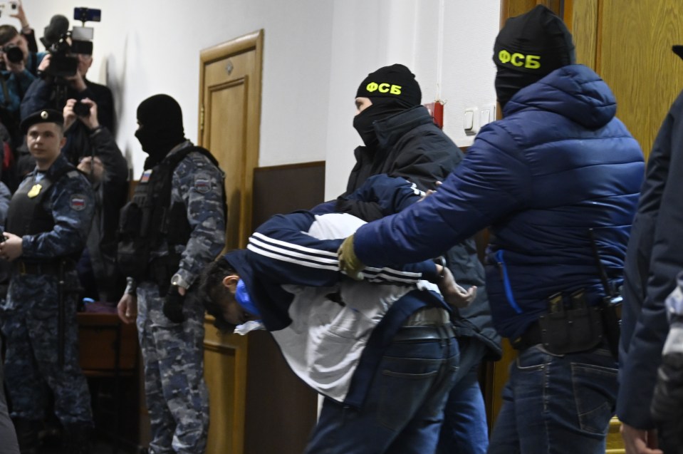 Saidakrami Murodalii Rachabalizoda, a suspect in the fatal attacks, at the Basmanny district court