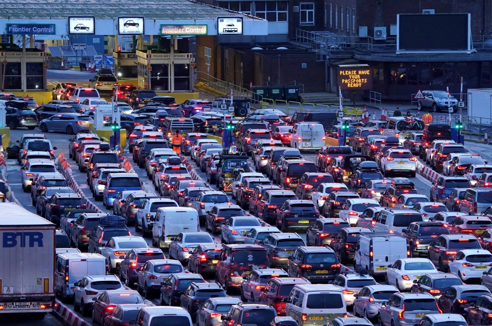 Traffic at the Port of Dover early Friday morning