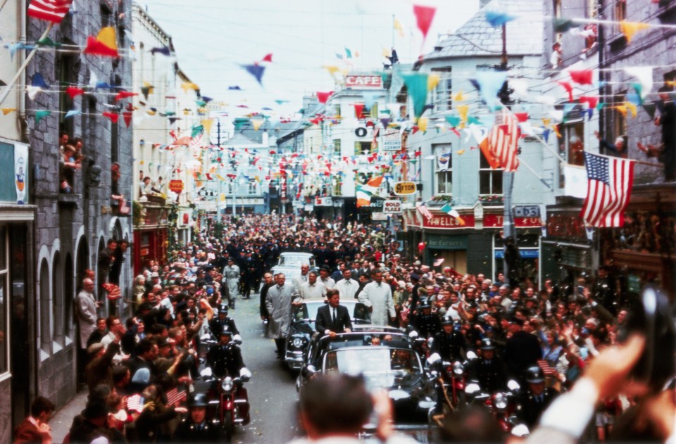 John F Kennedy made a speech to a crowd of 100,000 on his historic visit in 1963