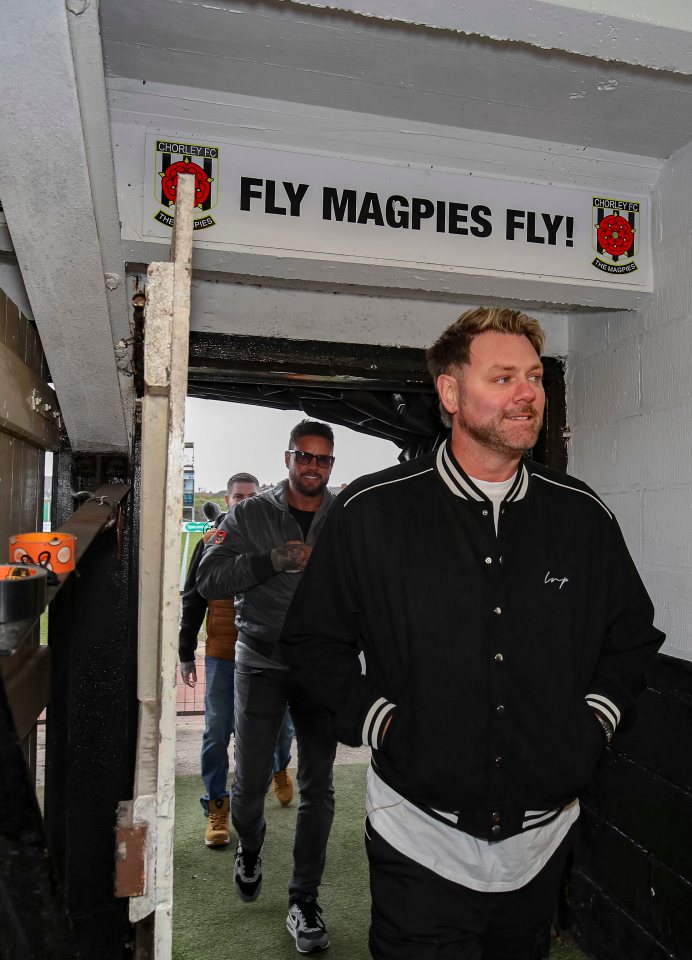 Brian McFadden at Chorley FC in Lancashire