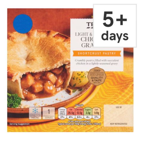 The Tesco pie had a delicious peppery taste