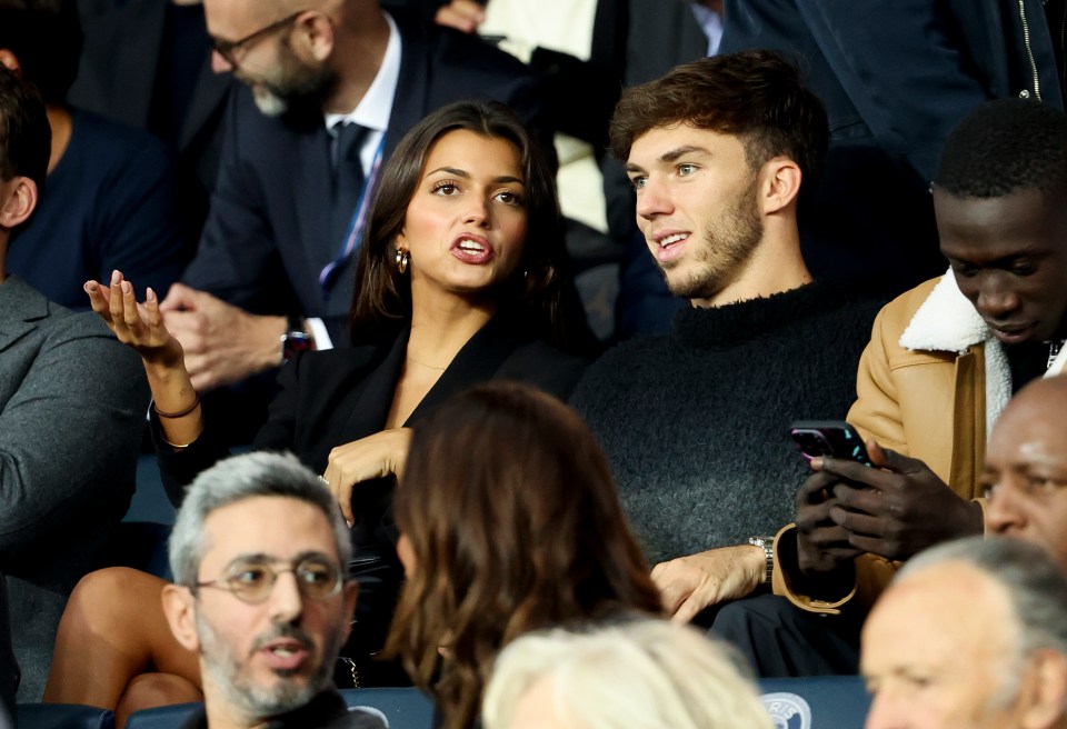 Gasly and girlfriend Kika Cerqueira Gomes attend PSG games when they can