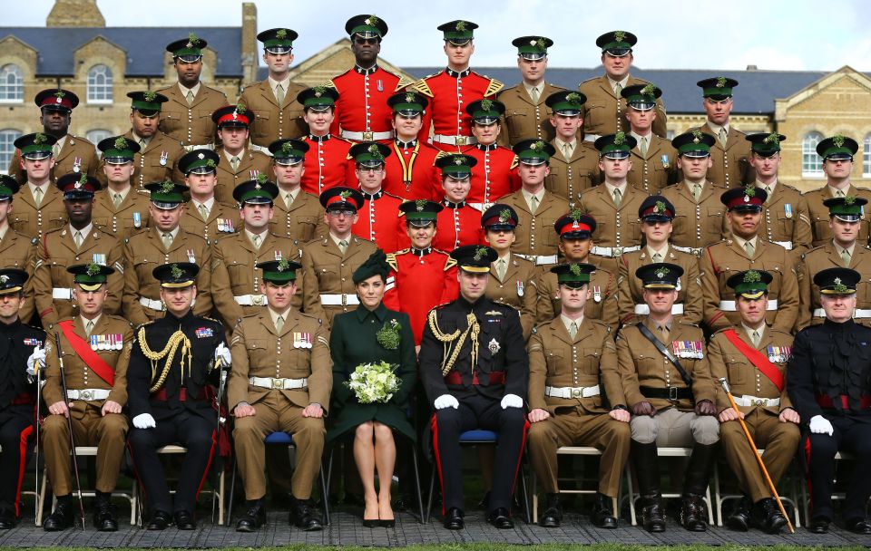 It has been reported the soldiers will honour Kate with three cheers in her absence as they end the parade