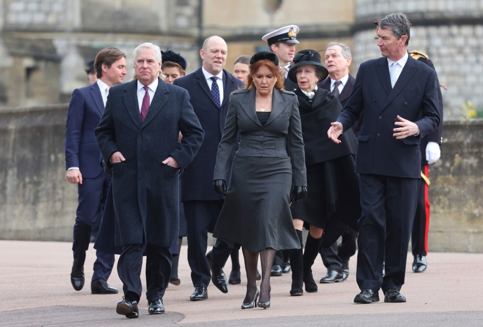 Prince Andrew led the suddenly fragile royals for a memorial service - assuming that Britons had forgiven his behaviour