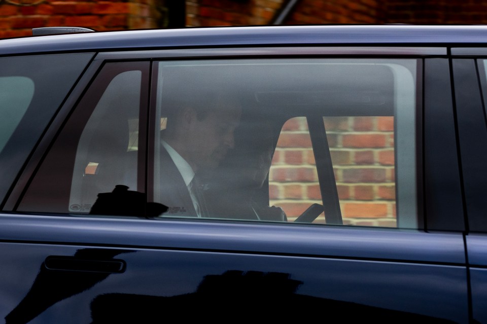 Kate Middleton was earlier pictured leaving Windsor Castle with Wills