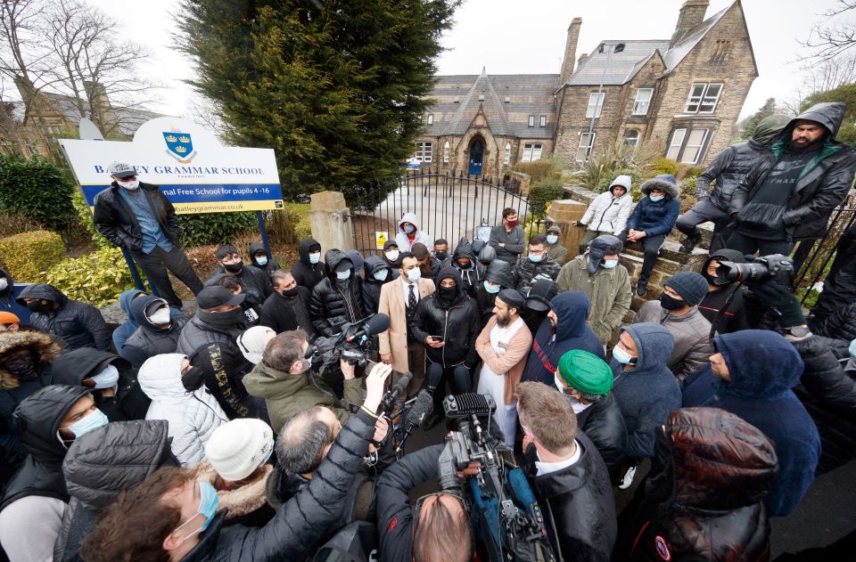 Batley Grammar School was hit by a wave of protests after pupils were shown a cartoon of the prophet Mohammed during a lesson