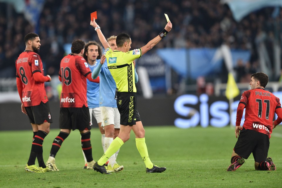 Ex-Arsenal star Matteo Guendouzi was one of THREE players sent-off for Lazio